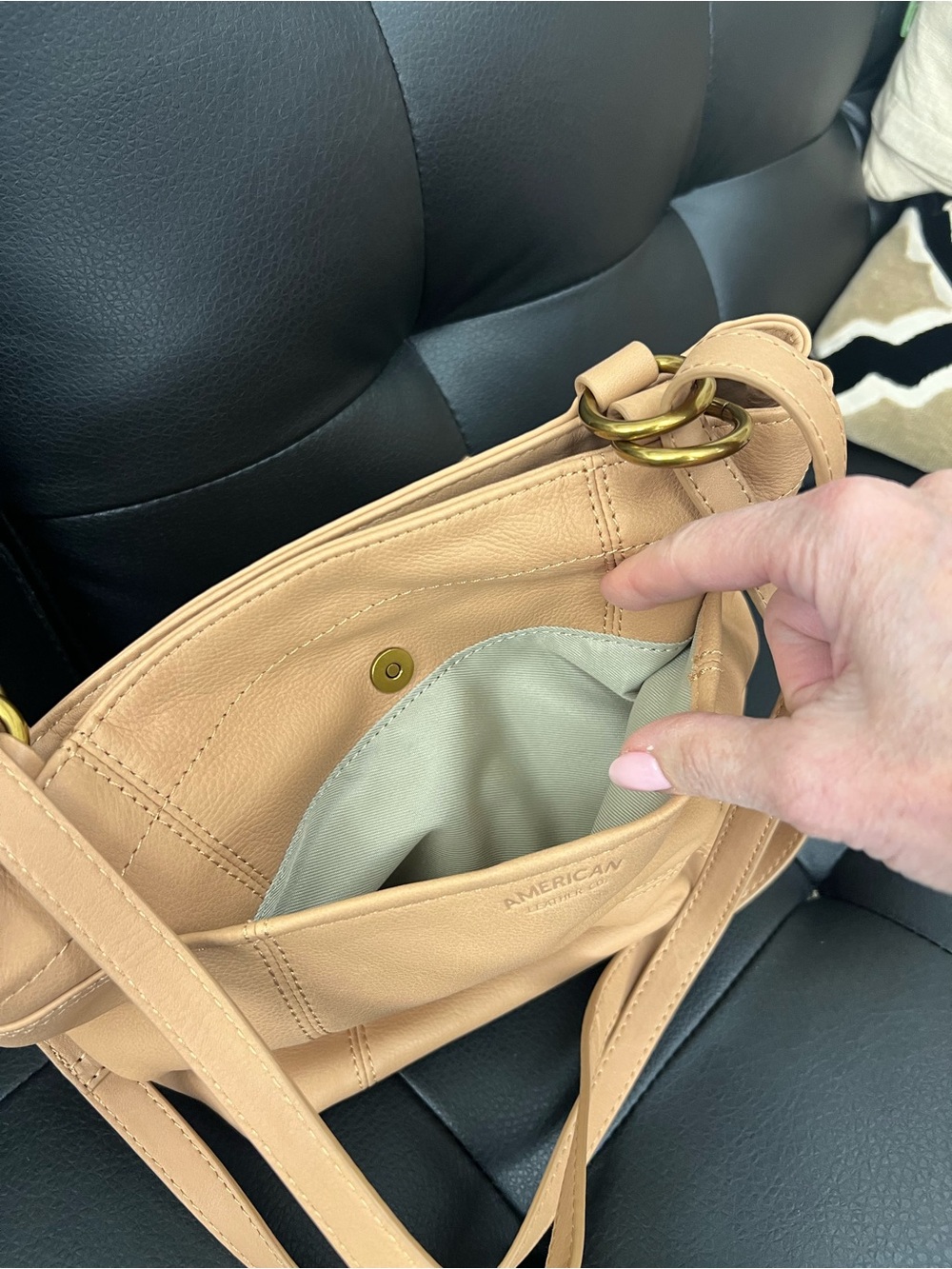 American Leather Co. Shoulder Bag, leather - Picture 6 of 9
